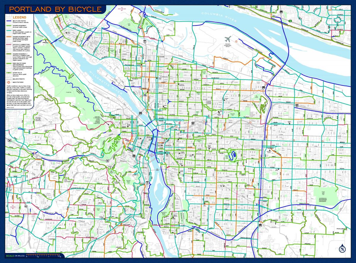 fiets Portland kaart bekijken