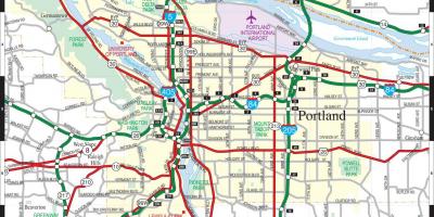 Portland op een kaart