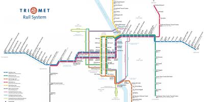 Portland Max light rail-kaart